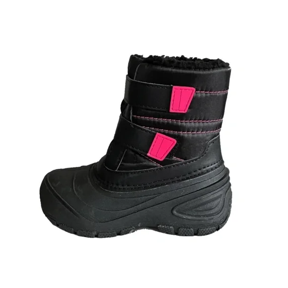 Wonder Nation Big Girls Black Winter Boots Temp Rating -5F Degrees Size 4 NWT - Picture 4 of 14